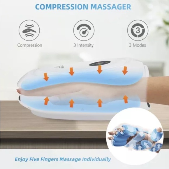 Hand Massager with Heat, Compression and Vibration for Pain Relief New in Box - Picture 3 of 11